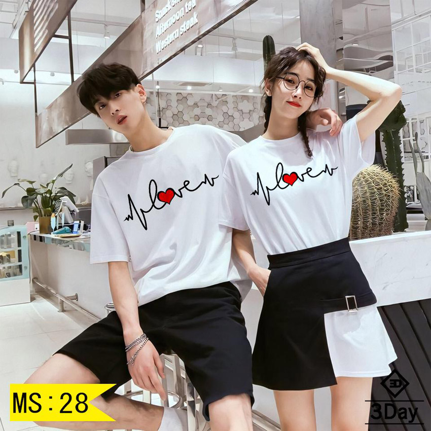 [ÁO ĐÔI Giá Xưởng +Tặng 2 túi thơm 19K] Áo Cặp Đôi Nam Nữ Tình Yêu LoVe Cá Tính 3DAY shop MS28, chất vải thun Cotton Mềm, Mát Mịn,Thoáng Khí, Phong Cách Hàn Quốc/ giá 1 áo +Tặng kèm 2 túi thơm 19K