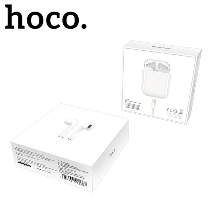 Wireless Bluetooth V5.0 headset with Hoco ES20 400mAh charging cover (White)