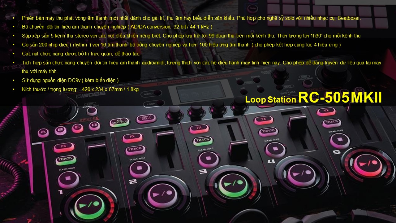 Máy thu phát vòng âm thanh Loop Station BOSS RC-505 mkII