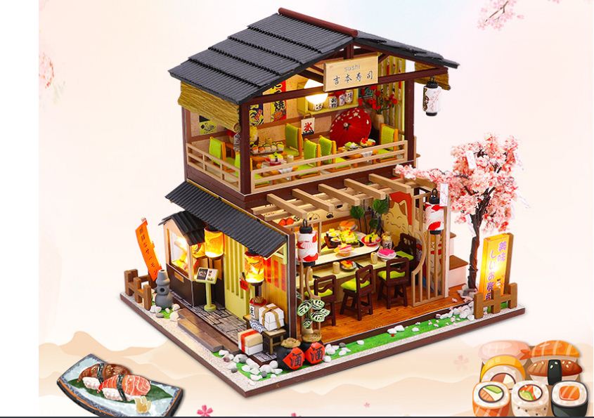 Mô hình nhà gỗ DIY - Tiệm Sushi