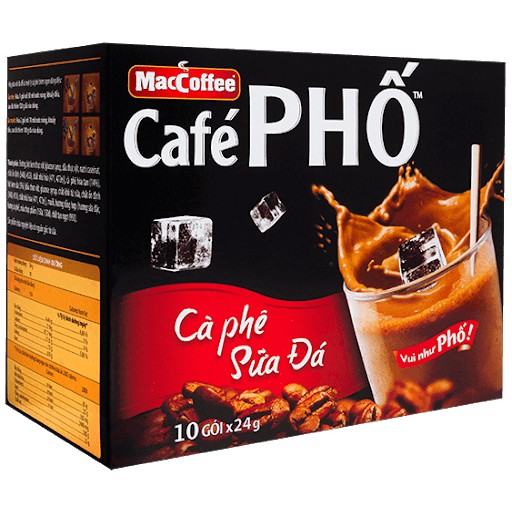 {COMBO 3 HỘP PSĐ} - Hộp Cà phê Phố sữa đá 240g (10 gói*24g)
