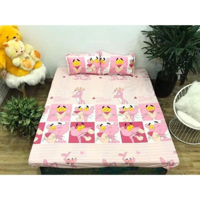 Bộ ga gối 3 món poly cotton 1m6. 1m8