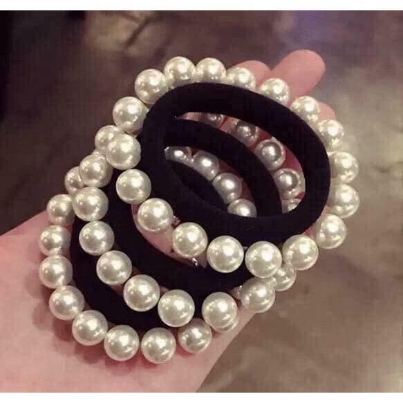 5 Dây buộc tóc đính 16 hạt ngọc PK - 16HAT