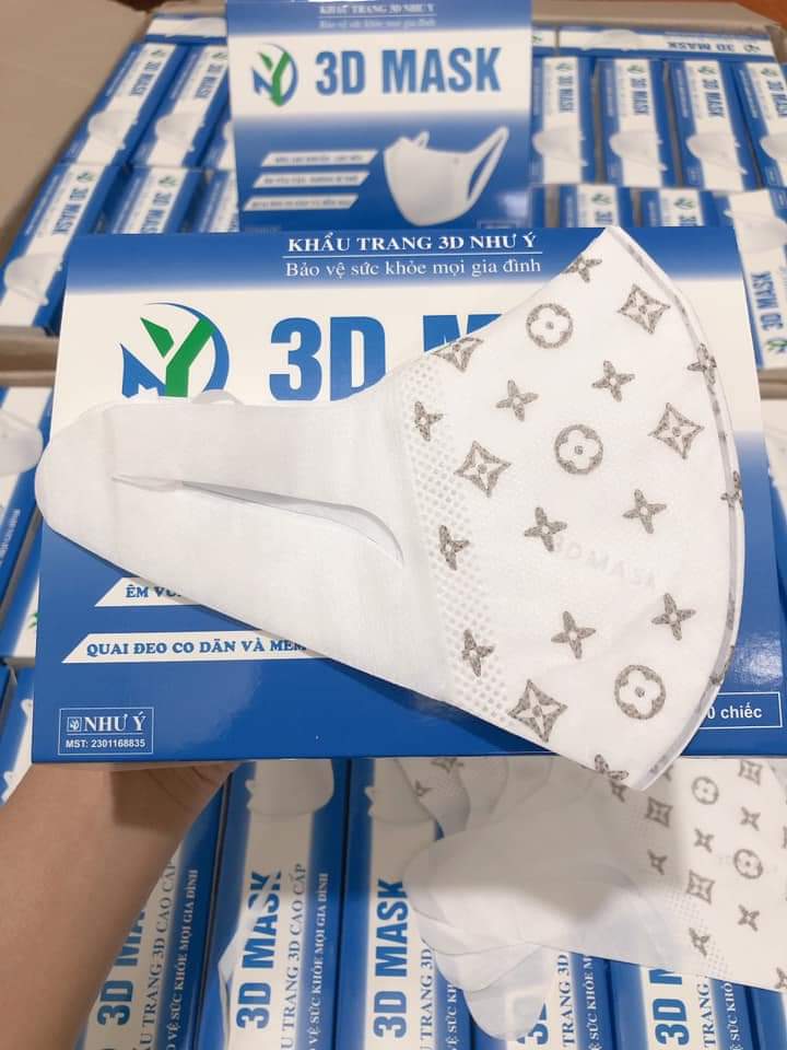 (freeshipmax)HỘP 50 CHIẾC KHẨU TRANG 3D MASK