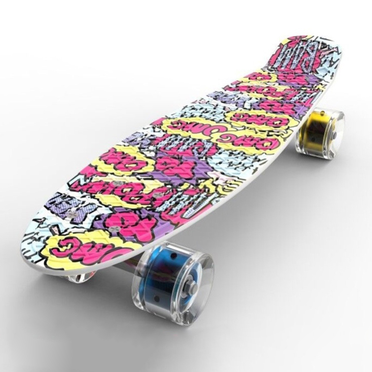 Ván trượt trẻ em penny skateboard bánh có đèn