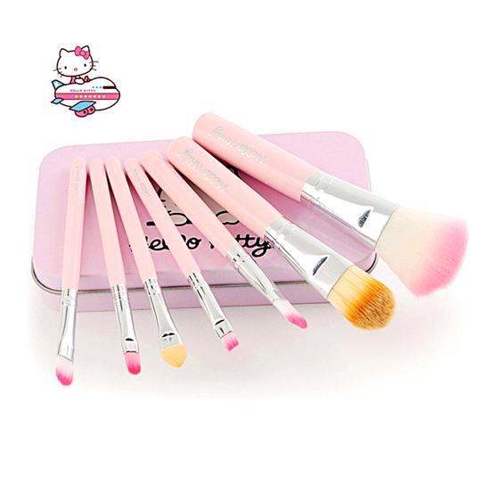 [HCM]Bộ cọ trang điểm 7 món kitty hộp thiếc