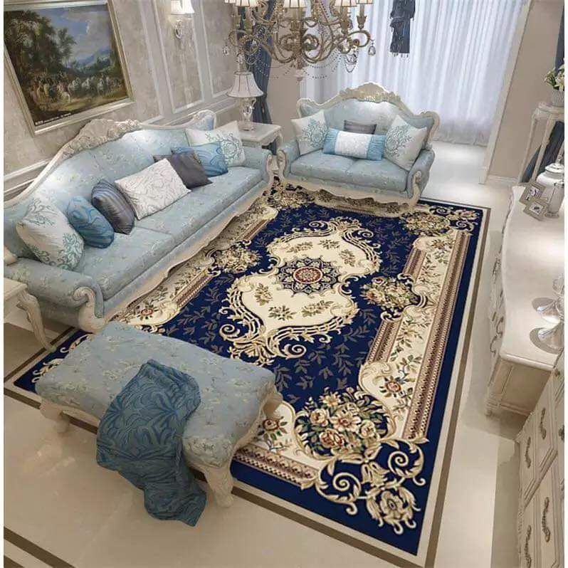 Thảm bali trải sàn mẫu hoàng gia xanh loai 1m6 x2m3