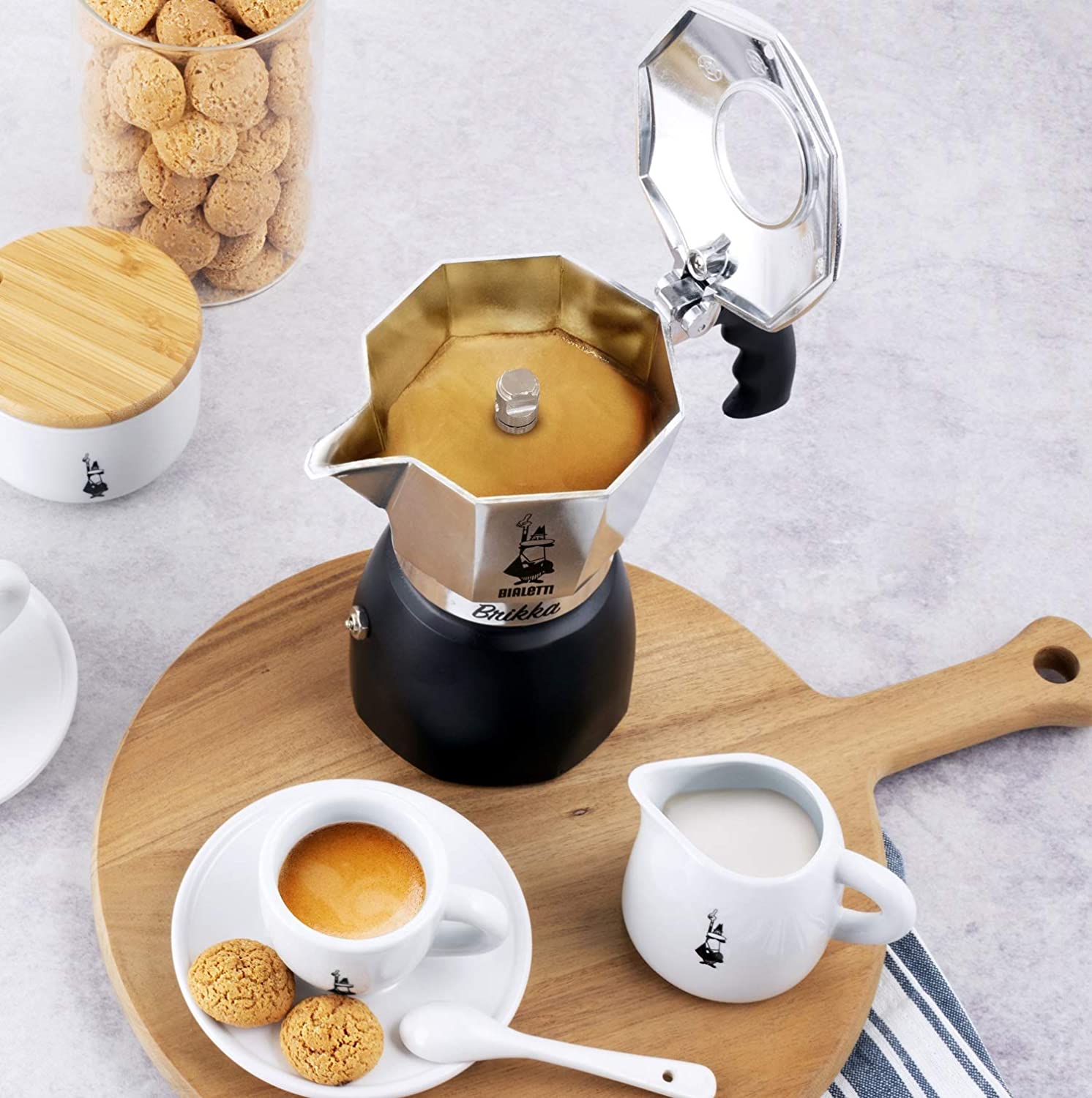 Ấm pha cà phê tạo crema Bialetti Brikka New 2, 4 cup, Hàng chính hãng