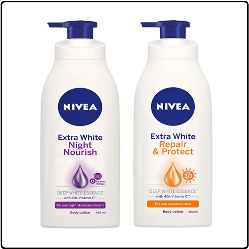 Sữa dưỡng thể trắng da ngày và đêm Nivea extra white 400ml