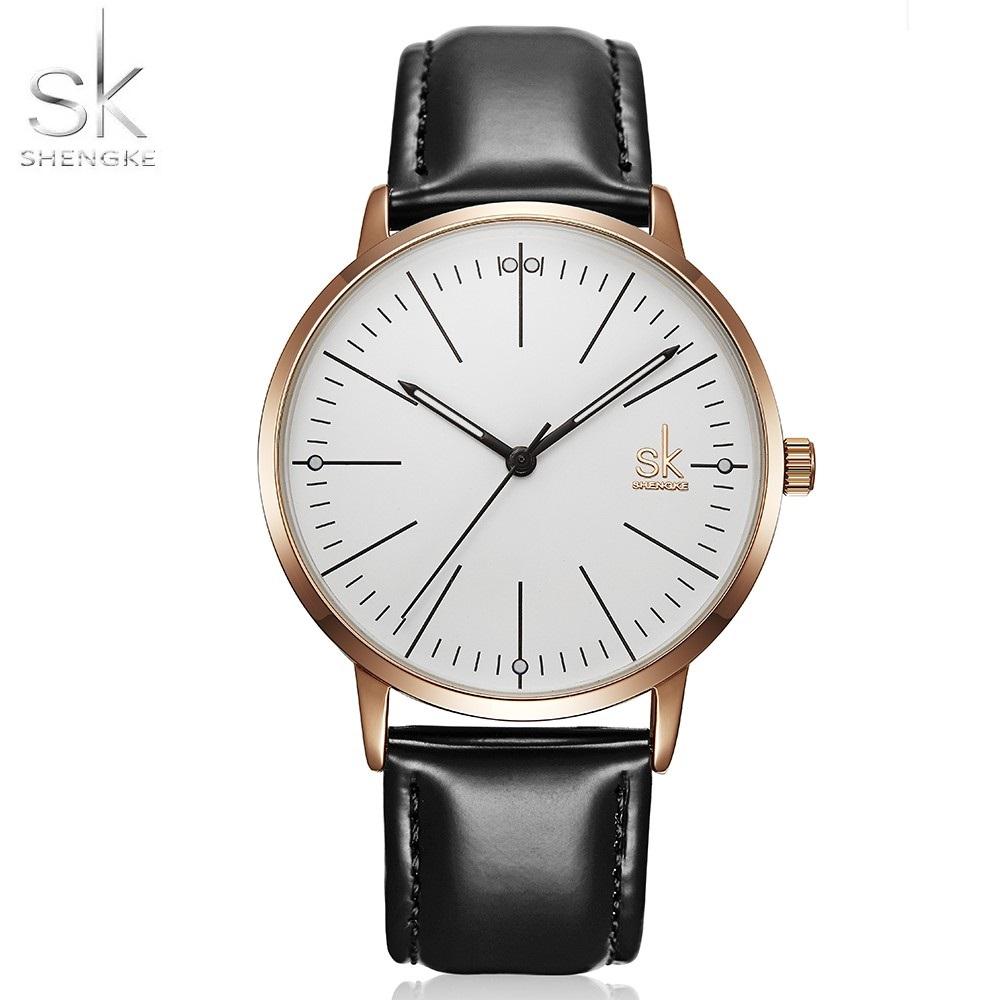 Đồng hồ nam Shengke UK K8043G dây da