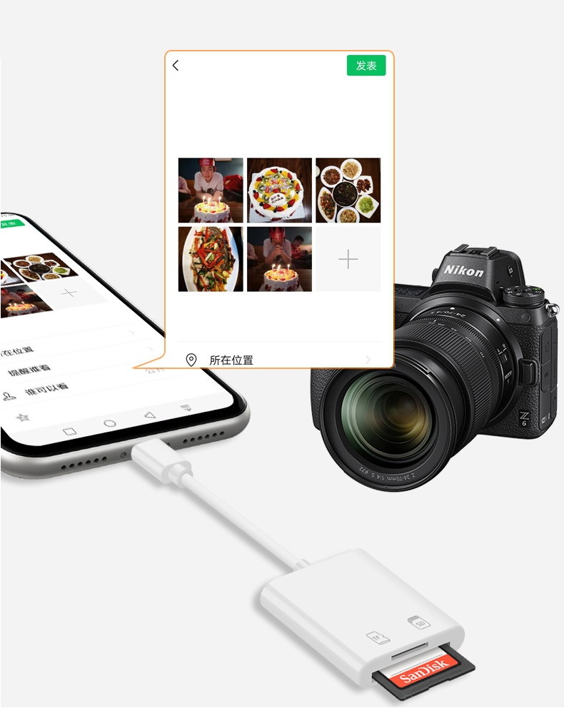 Đầu đọc thẻ nhớ iPhone iPad ( SD / Micro SD )