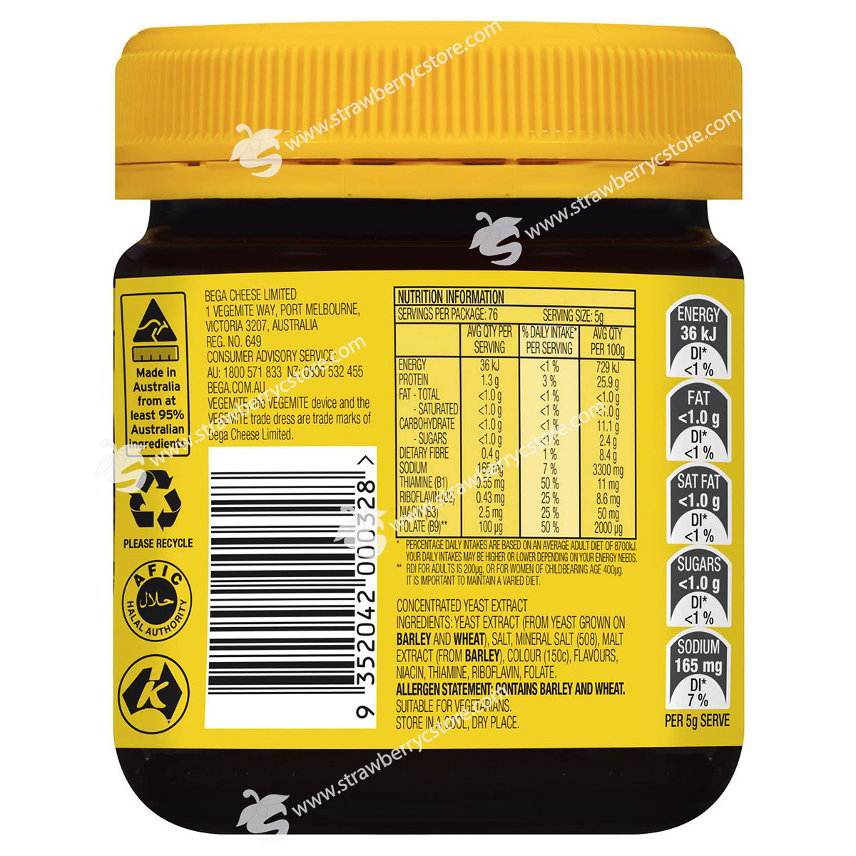 Bơ Vegemite Úc (Hộp 380gr) - Australia