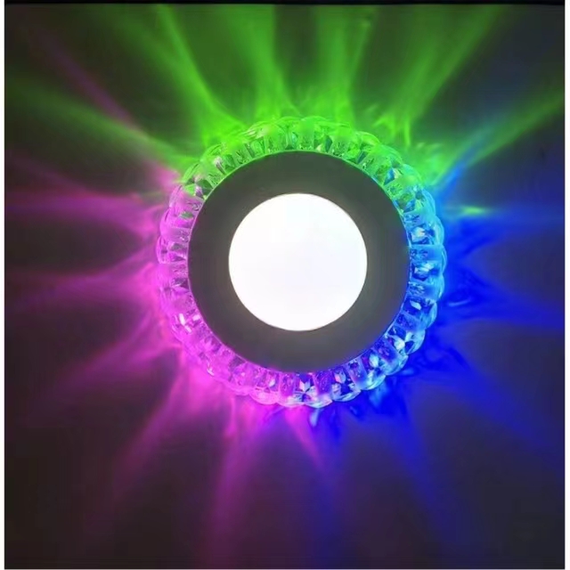 đèn âm Trần viền màu 6w 3 chế độ đèn trần Downlight