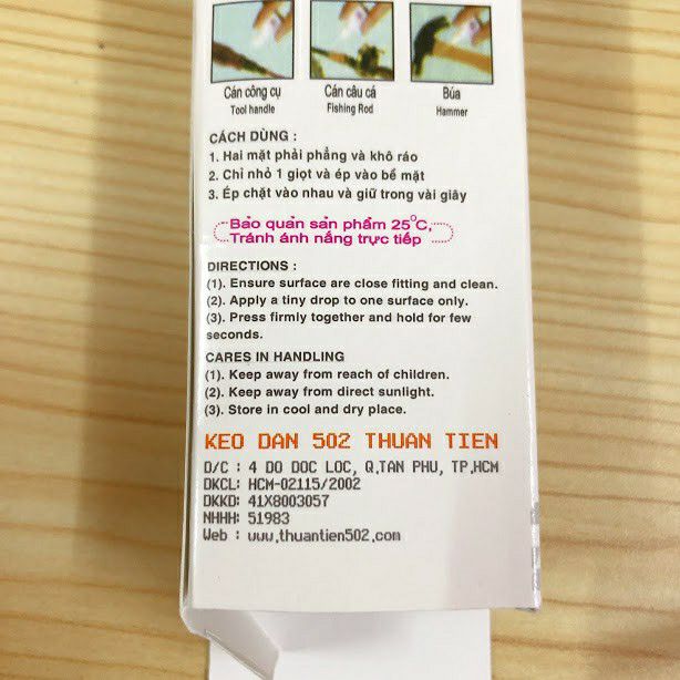 Keo dán 502
