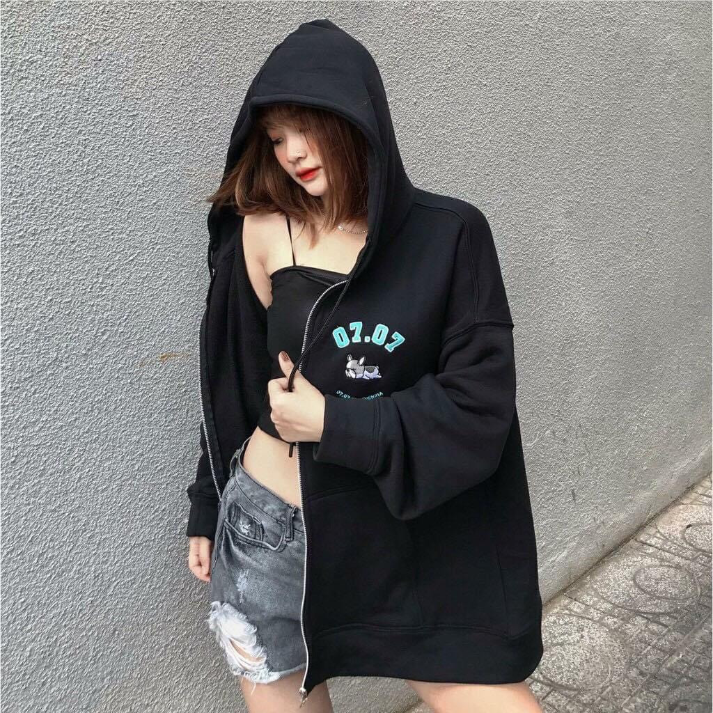 [FREESHIP] Áo hoodie,Áo Khoác Hoodie Thun Nỉ Unisex Nam Nữ 07.07 Cute Chất Vải Nỉ Ngoại Cao Cấp Thời Trang Năng Động Dễ Thương