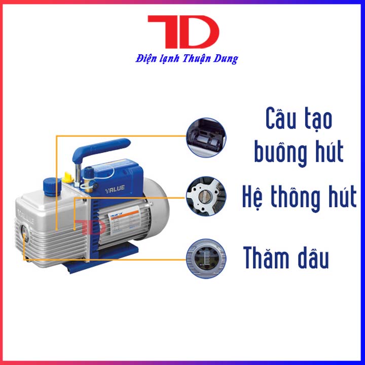 Máy hút chân không VALUE 9.0 CFM, dòng VE280, Điện Lạnh Thuận Dung