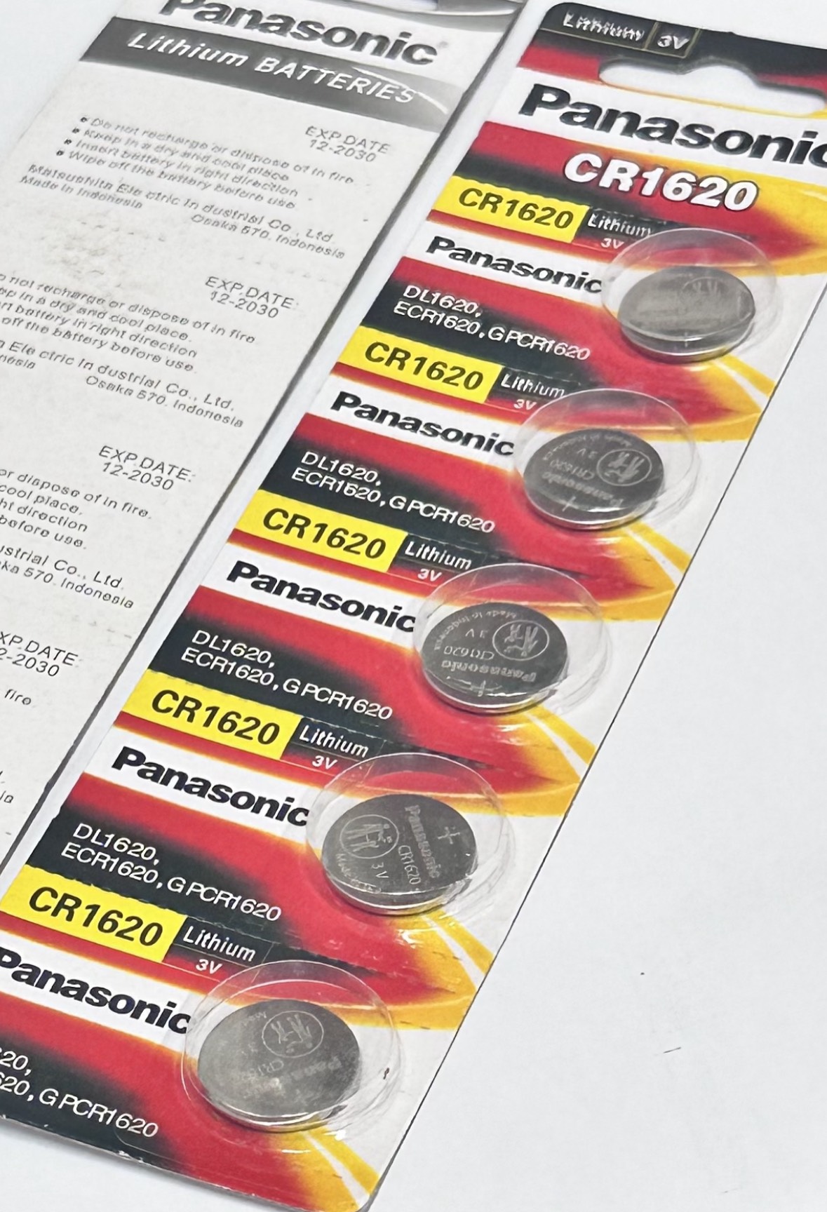 Vỉ 5 viên pin panasonice cr1620 pin 3v lithium