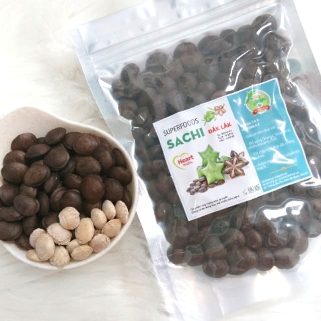500gr Hạt Sachi Organic ĐăkLăk sấy chín (Hạt Sa chi)