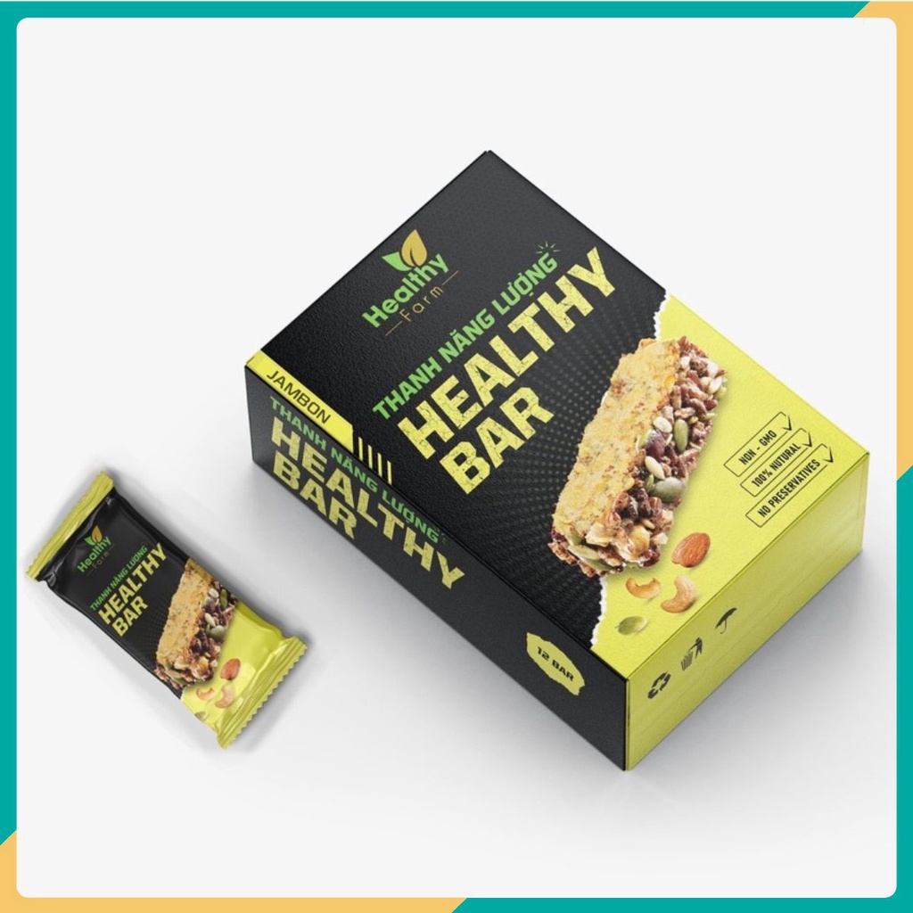 [BEST SELLER] Thanh Năng Lượng Healthy Bar - Vị Chà Bông - 12bar