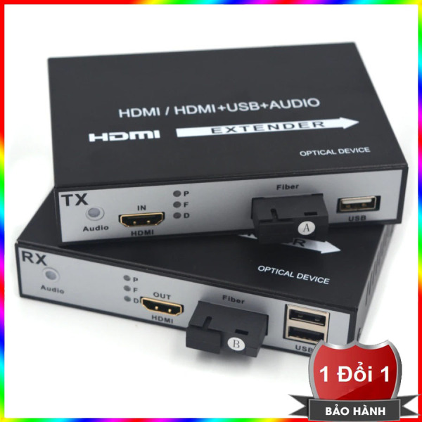 Bảng giá Bộ kéo dài HDMI qua cáp quang 20KM có cổng Usb điều khiển chuột và bàn phím- Bộ khuyến đại tín hiệu HDMI 20KM - HDMI extender 20km - Bộ kéo dài HDMI và USB qua dây QUANG xa 20KM Phong Vũ