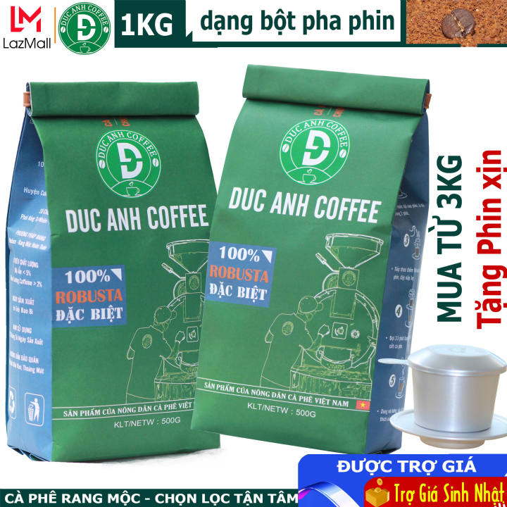 Cafe Zone 70 1kg Cà Phê Rang Xay Đặc Biệt DUC ANH COFFEE Rang mộc Pha Phin – 100% Robusta Thượng Hạng – chọn trái chín – Sản phẩm cà phê rang xay nguyên chất…
