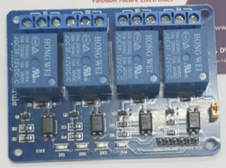 [HCM]Module Relay 4 Kênh 12V 10A Âm Kích
