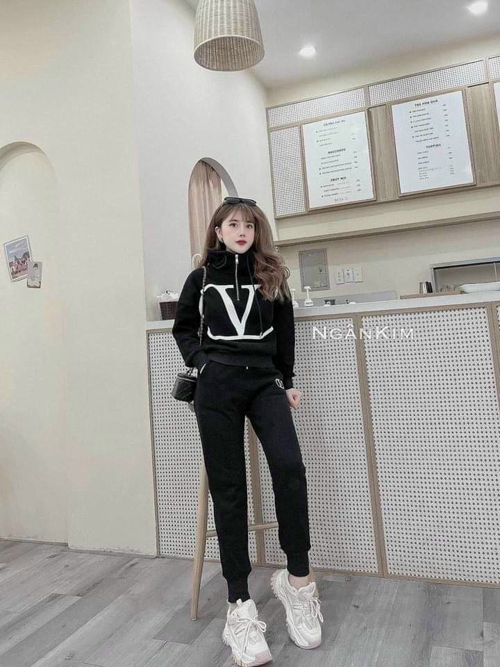 Set bộ nỉ 4 màu mặc đi chơi dạo phố được 4 mùa , set bộ quần dài áo dài mặc cực ấm năng động cá tính