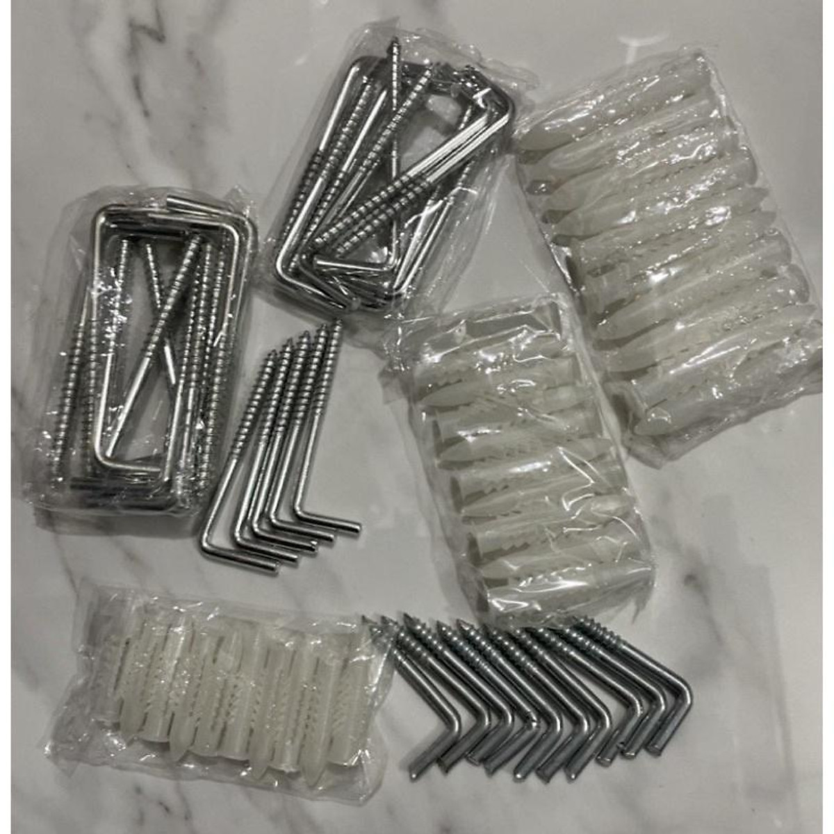 Bộ 10 vít,nở móc màn,vít L,treo tranh 8F