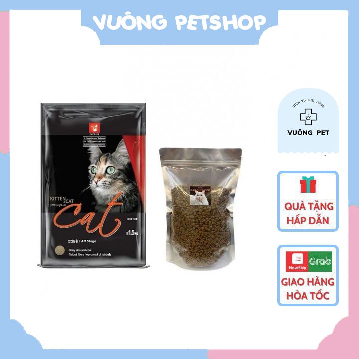 Thức Ăn Cho Mèo Hạt Cateye - Catrang Túi Chiết 1Kg