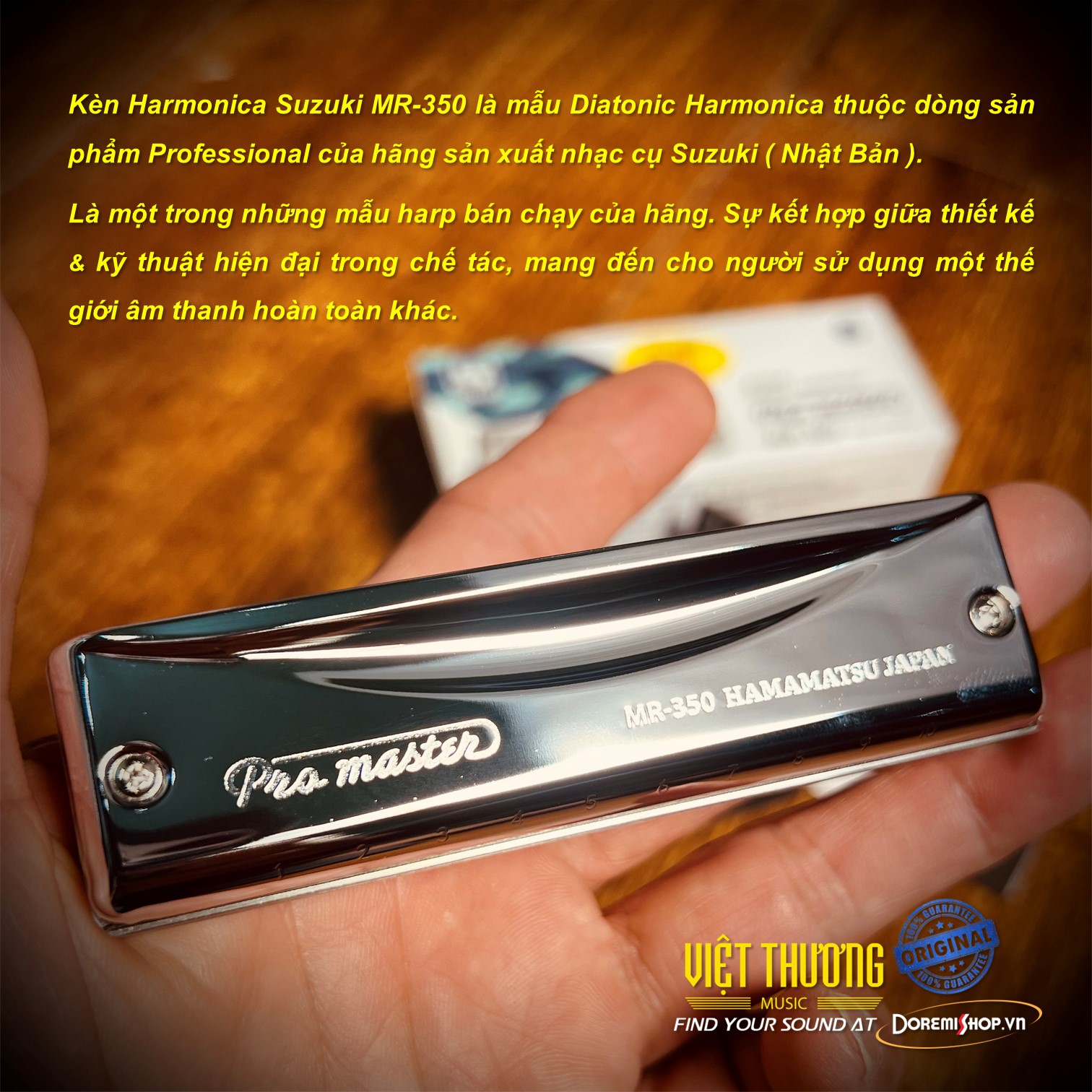 Kèn Harmonica Suzuki Diatonic ProMaster MR-350 key C - made in Japan - Kèm Tặng Quà Trị Giá 65k