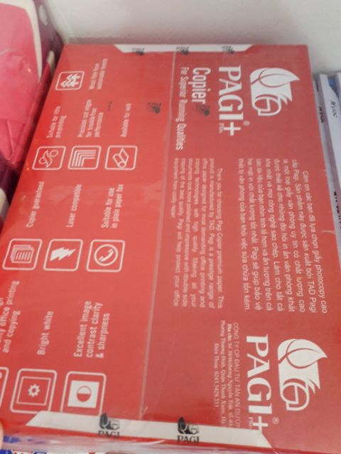 01 Gam Giấy In A4 Pagi 70+ (Pagi Đỏ)- 500 Tờ