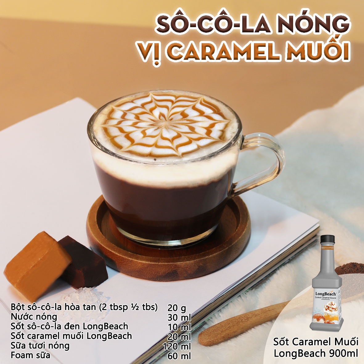 Sốt Caramel Muối LongBeach 900ml