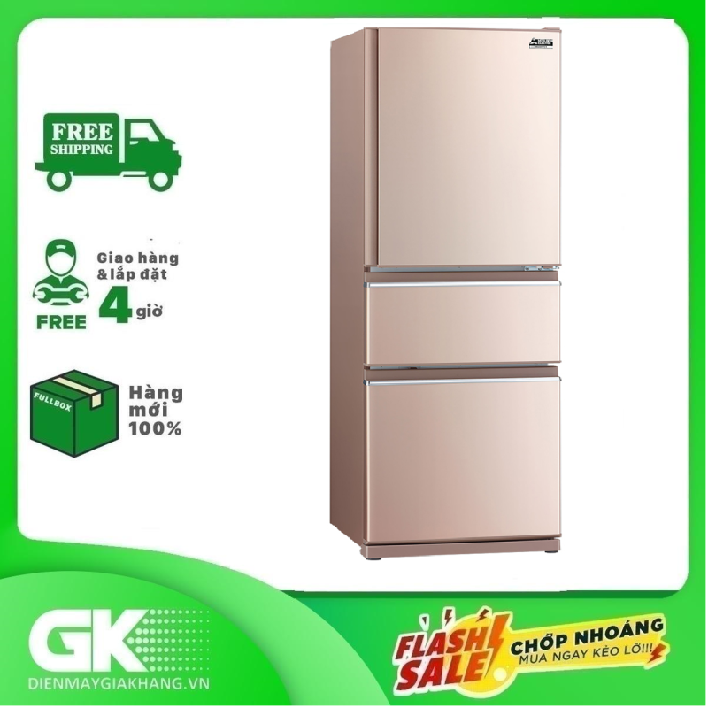 TRẢ GÓP 0% - Tủ lạnh Mitsubishi Electric 326 lít MR-CX41EJ-PS-V- Bảo hành 2 năm
