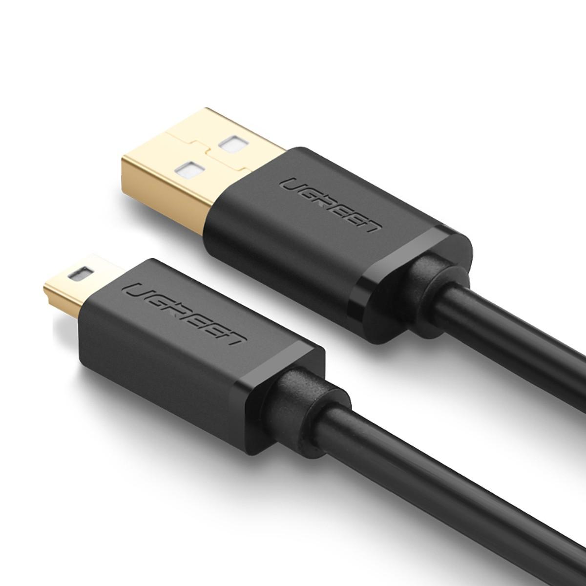 Dây USB 2.0 sang Mini USB UGREEN US132 10386 dài 3 Mét