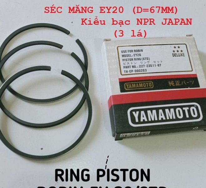 Pit tông bạc séc măng máy Robin EY15 EY20