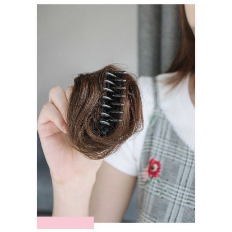 Tóc giả búi kẹp mini,  dễ sử dụng