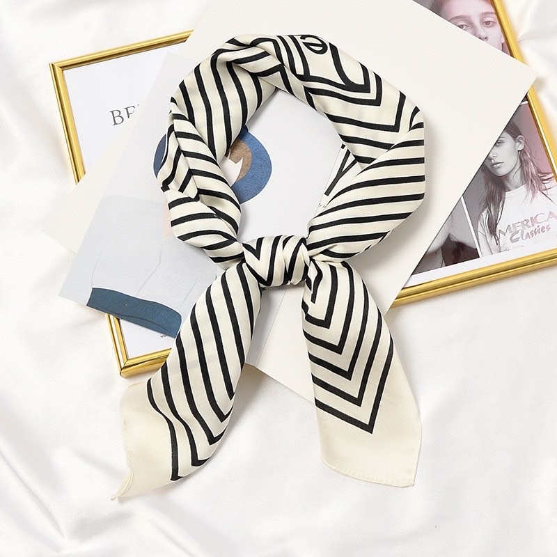Khăn lụa vuông 70x70 chất liệu lụa rũ mát thời trang KHÀN BLAZER
