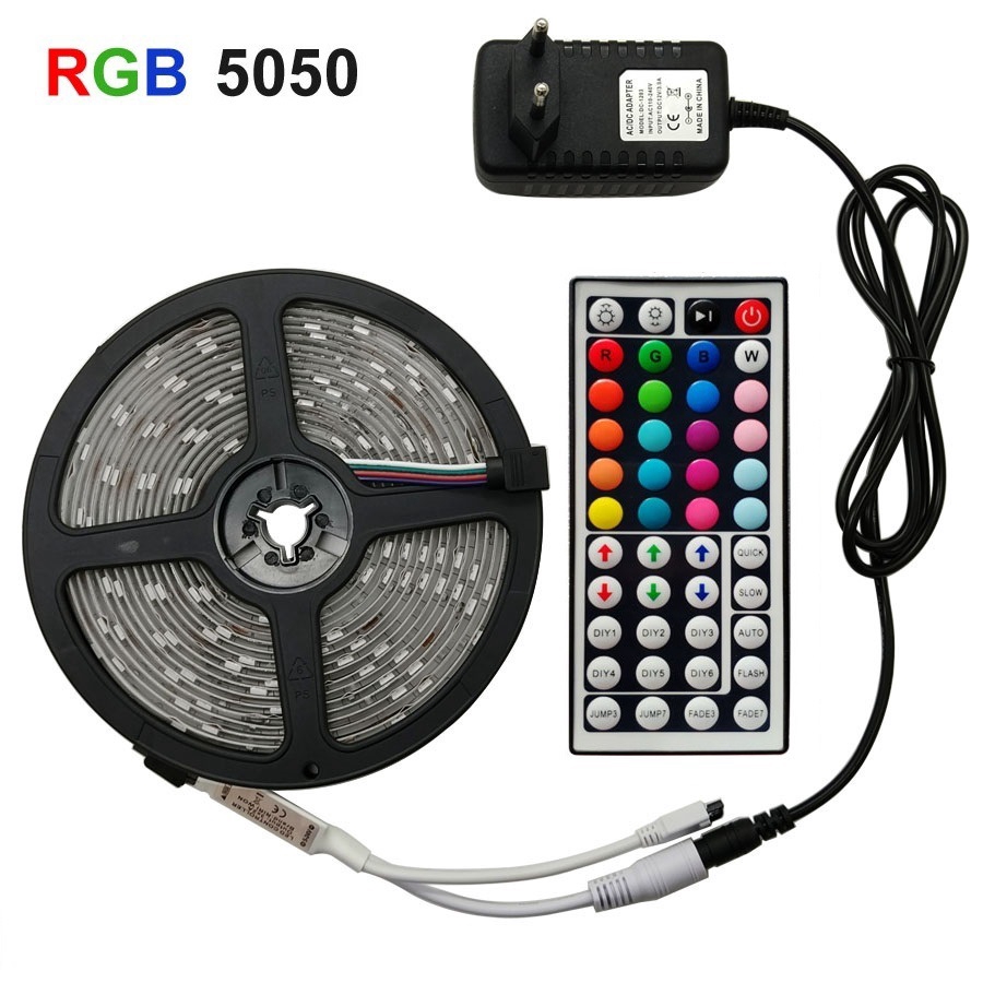 Bộ led dây dán 5m 5050RGB đổi 7 màu 44 phím ( 44 keys)