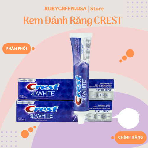 KEM ĐÁNH RĂNG CREST 3D WHITE FLUORIDE ANTICAVITY TOOTHPASTE ARCTIC FRESH