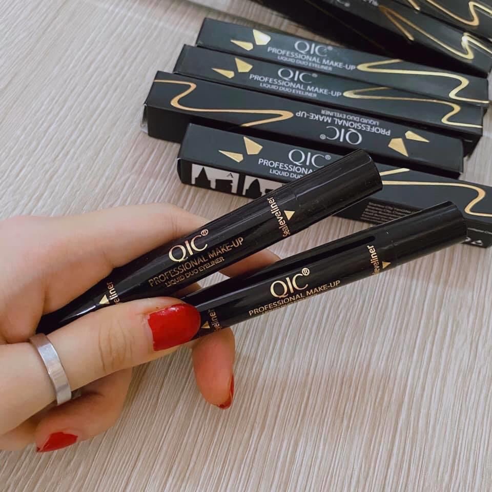 Bút kẻ mắt nước 2 đầu QIC - Đen