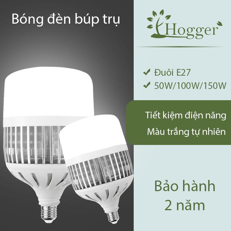 Bóng đèn led búp trụ công suất 50W 100W 150W tiết kiệm điện năng đuôi E27, bầu bóng chất liệu PC tản nhiệt nhanh ánh sáng màu trắng tự nhiên không chói mắt không nhấp nháy Led Bulb