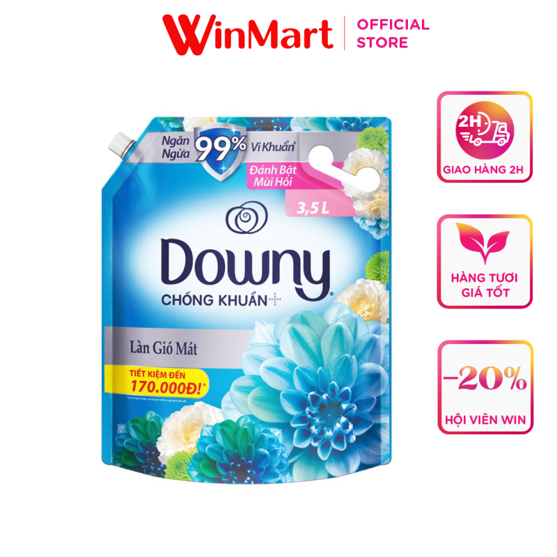 -Nước xả làn gió mát Downy gói 3.5L