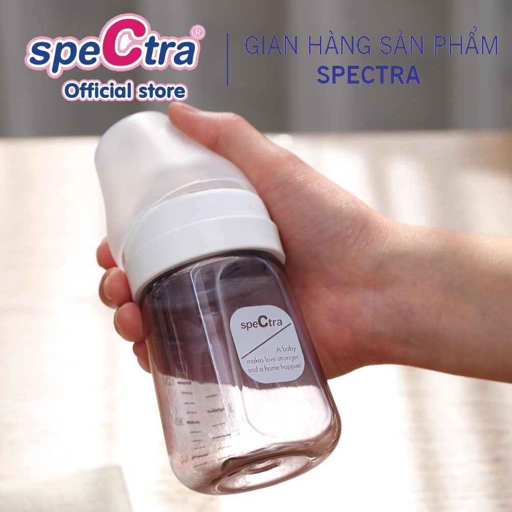 Ppsu Spectra Wide Neck Milk Bottle - 160ml, Dual Air Holes to Prevent Colic, Genuine Product (Size S)