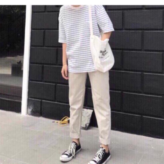 Quần baggy kaki unisex kiểu dáng thời trang, năng động, dễ dàng phối các phong cách khác nhau