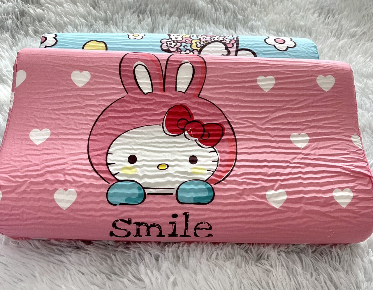 Gối cao su non 3D cho bé cao cấp vải cotton