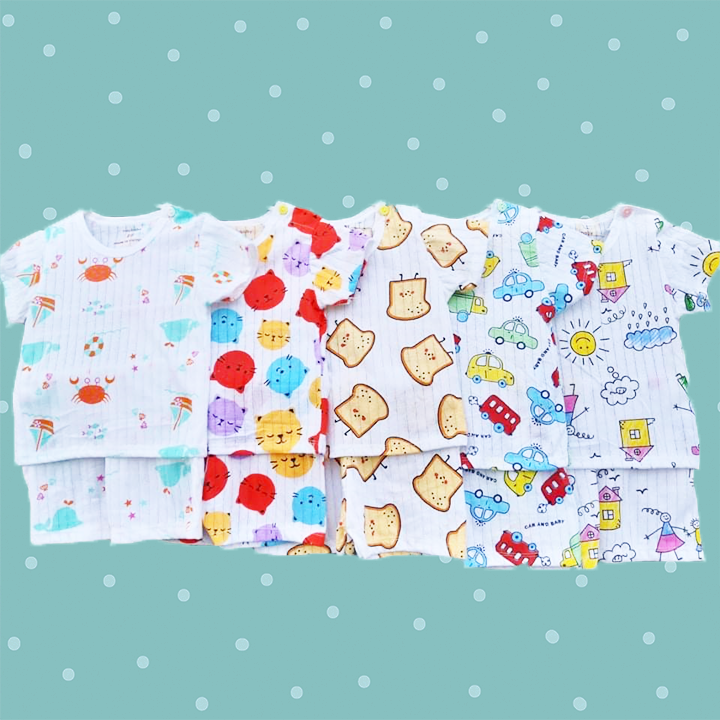 [HCM]| SIZE ĐẠI | Bộ cộc tay Cotton Giấy Cho Bé trai gái loại 1 | chất Cotton giấy | Thoáng Mát | 4-27kg |