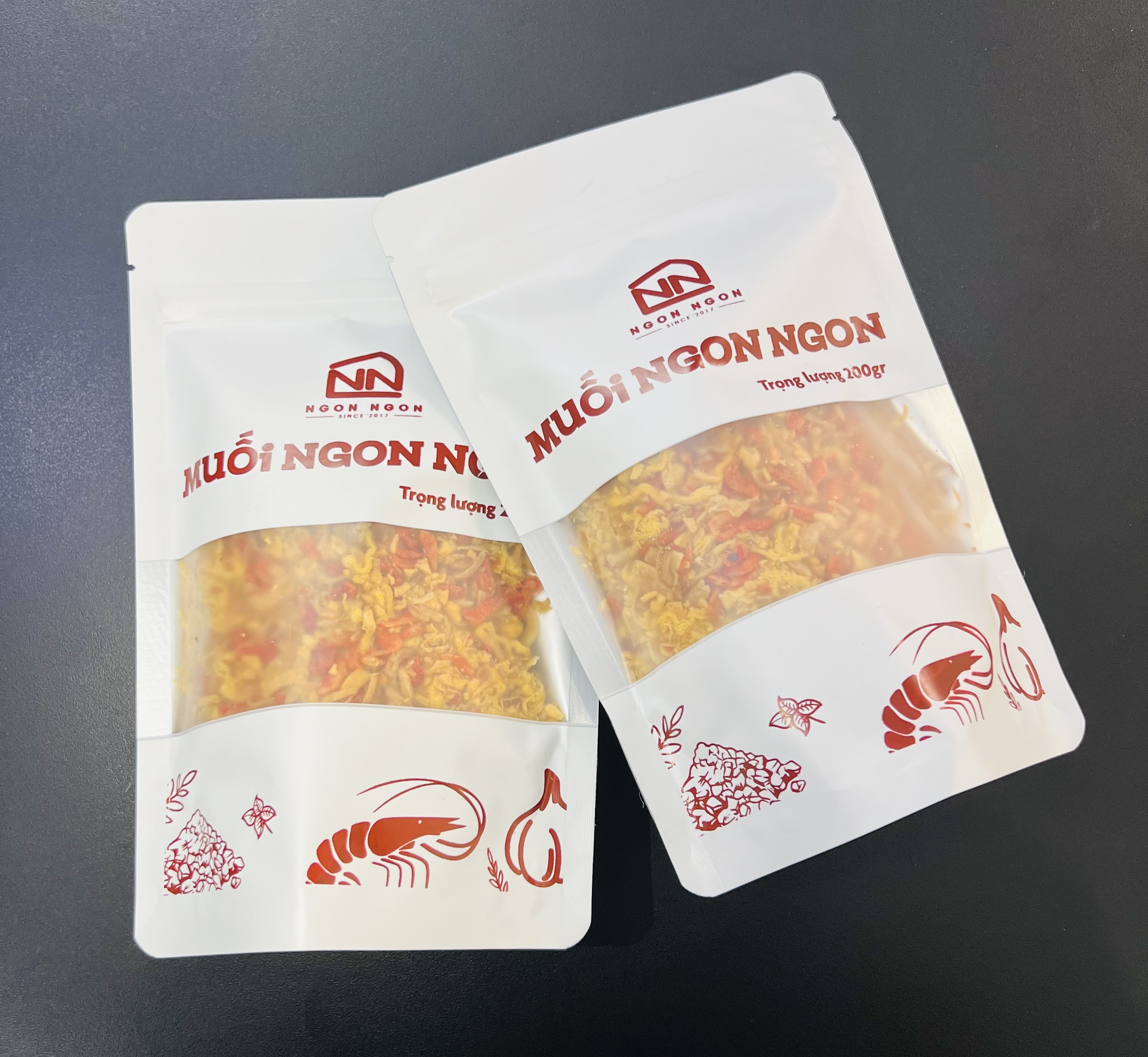 Muối Tép Ruốc Hành Phi Chà Bông Siêu Topping 200gram
