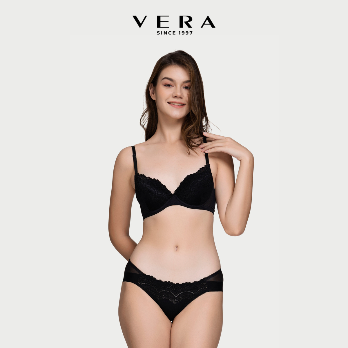 Quần lót Bikini nữ Misaki Polyamide phối ren - M1037