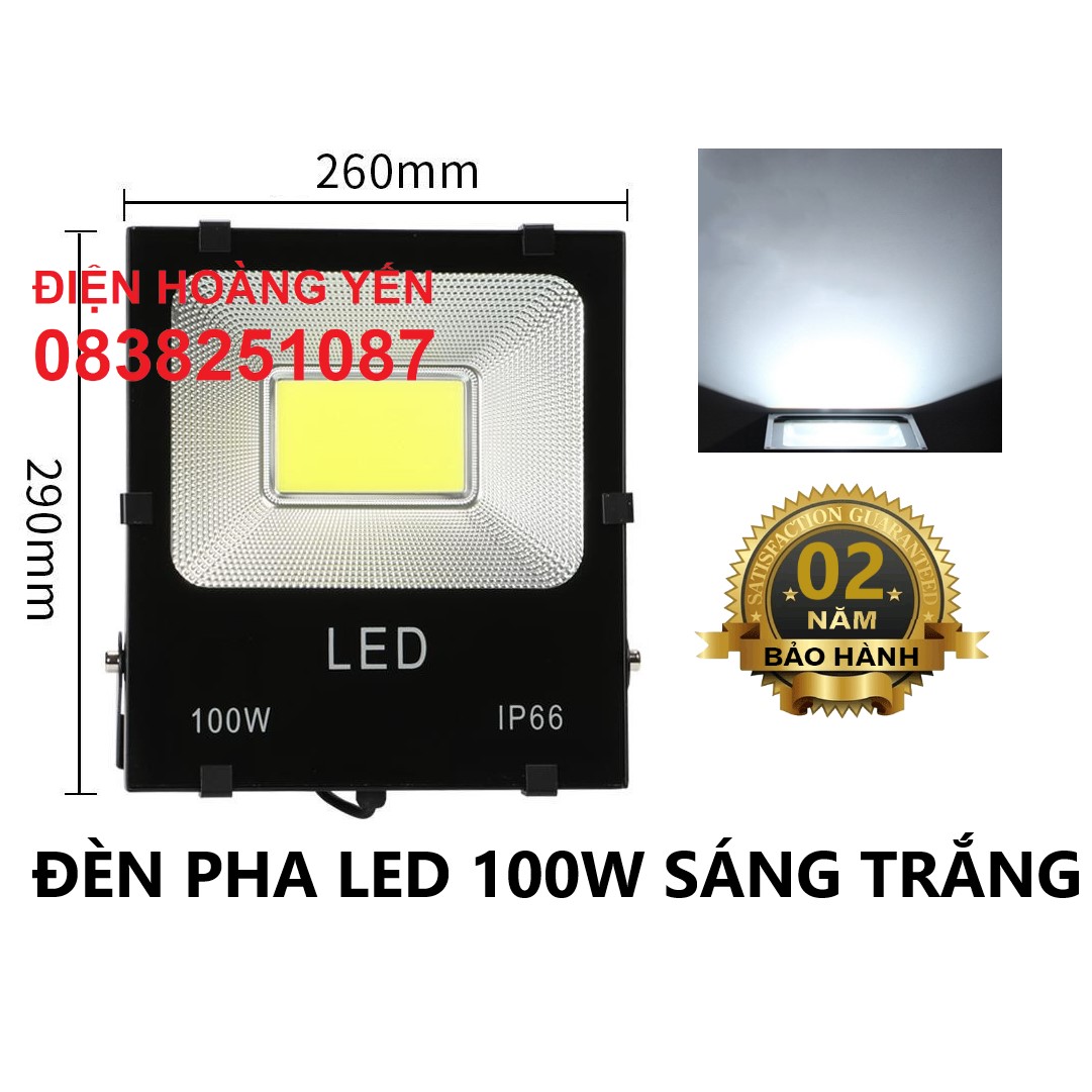 Đèn pha 100w Cob - Đủ Công suất - BH 24 THÁNG