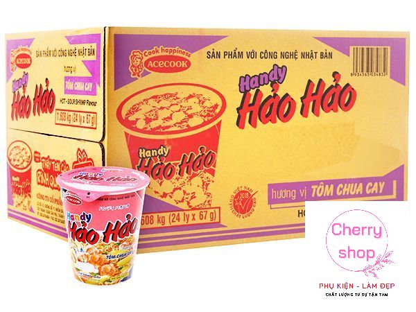 [HCM][Giao Tại TPHCM] Combo 4 Mì Ly Hảo Hảo Tôm Chua Cay 67g